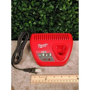 Milwaukee M12 Lithium-Ion Battery Charger 48-59-2401 Red 12V Power UNTESTED